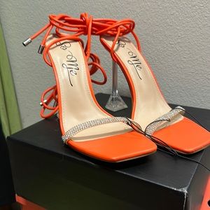 Orange heels from forever 21